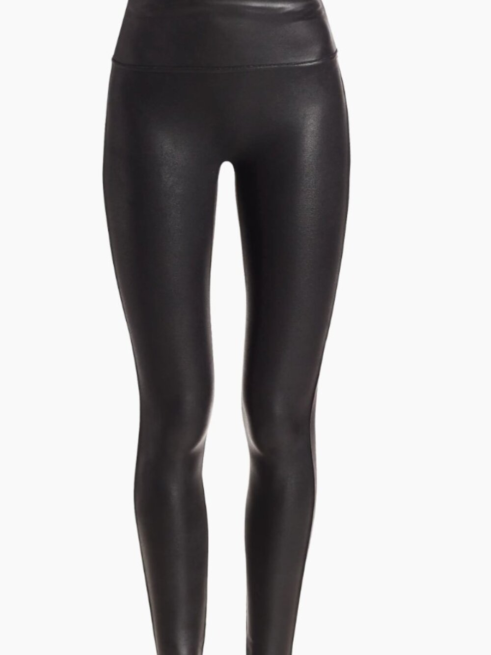 SPANX Faux Leather Black Leggings Size Medium